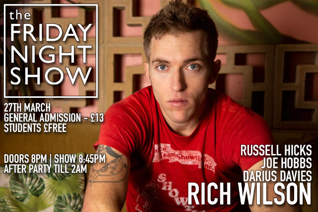 The Friday Night Show at Up The Creek Fri 27 Mar