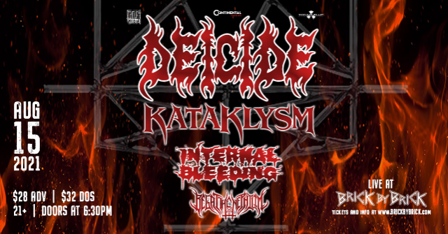 Deicide with special guests at Brick by Brick