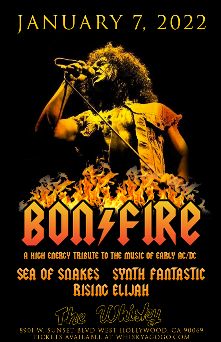 BONFIRE (A tribute to AC/DC), Sea of Snakes, Rising Elijah, Lunarcode, Los Tripsters, Synth Fantastic