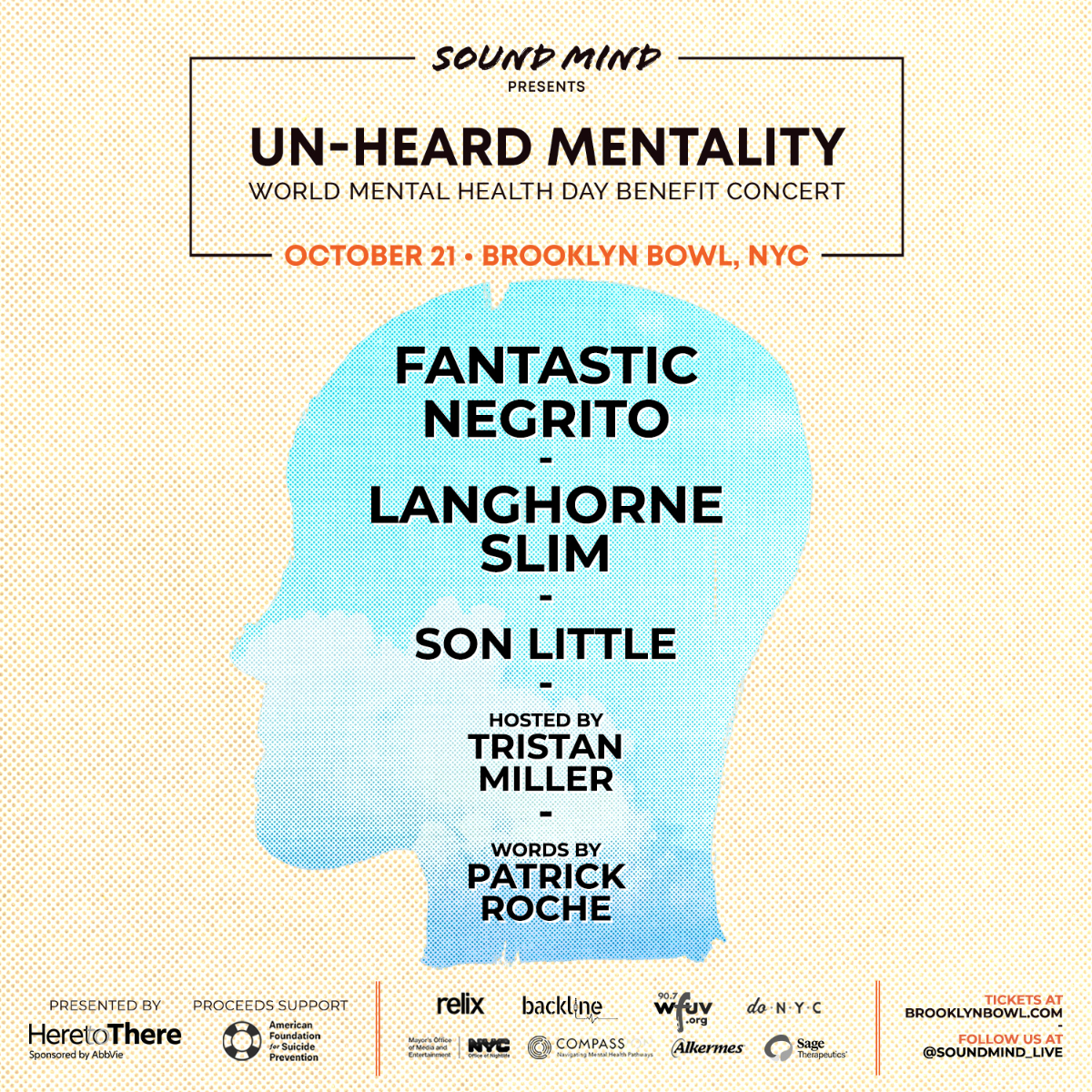 "Un-Heard Mentality" w/ Fantastic Negrito, Langhorne Slim & Son Little: World Mental Health Day Benefit Concert