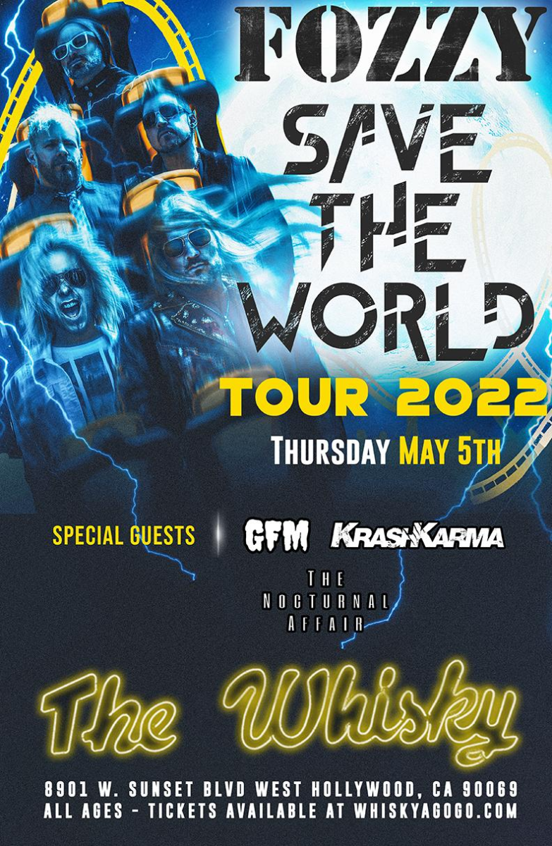 Fozzy, The Nocturnal Affair, Krash Karma, GFM