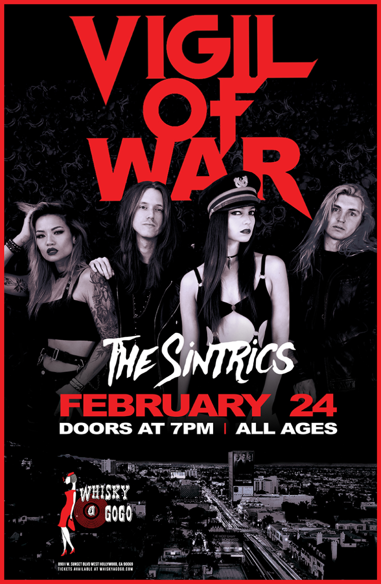 Vigil of War, Band Inc., Crystal Shades, Double Sus, Schizo Scarlet, The Sintrics