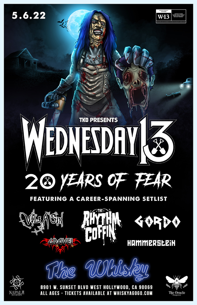 Wednesday 13, The Rhythm Coffin, Gordo , Hammerstein, Gravel