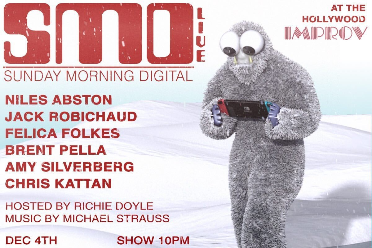 Sunday Morning Digital presents ‘SMD LIVE’! ft. Chris Kattan, Richie Doyle, Niles Abston, Jack Robichaud, Felicia Folkes, Brent Pella, Amy Silverberg, Michael Strauss!