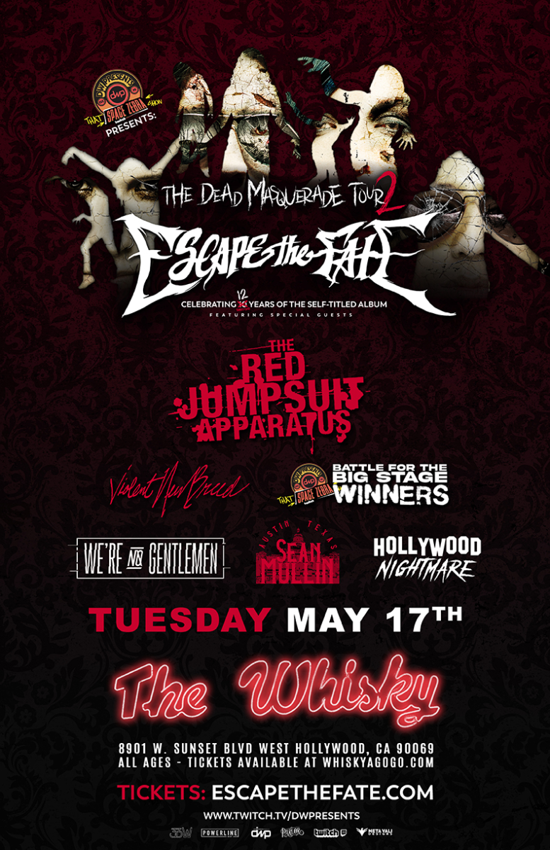Escape The Fate, The Red Jumpsuit Apparatus, Violent New Breed, Sean Mullin, Hollywood Nightmare, We're No Gentlemen