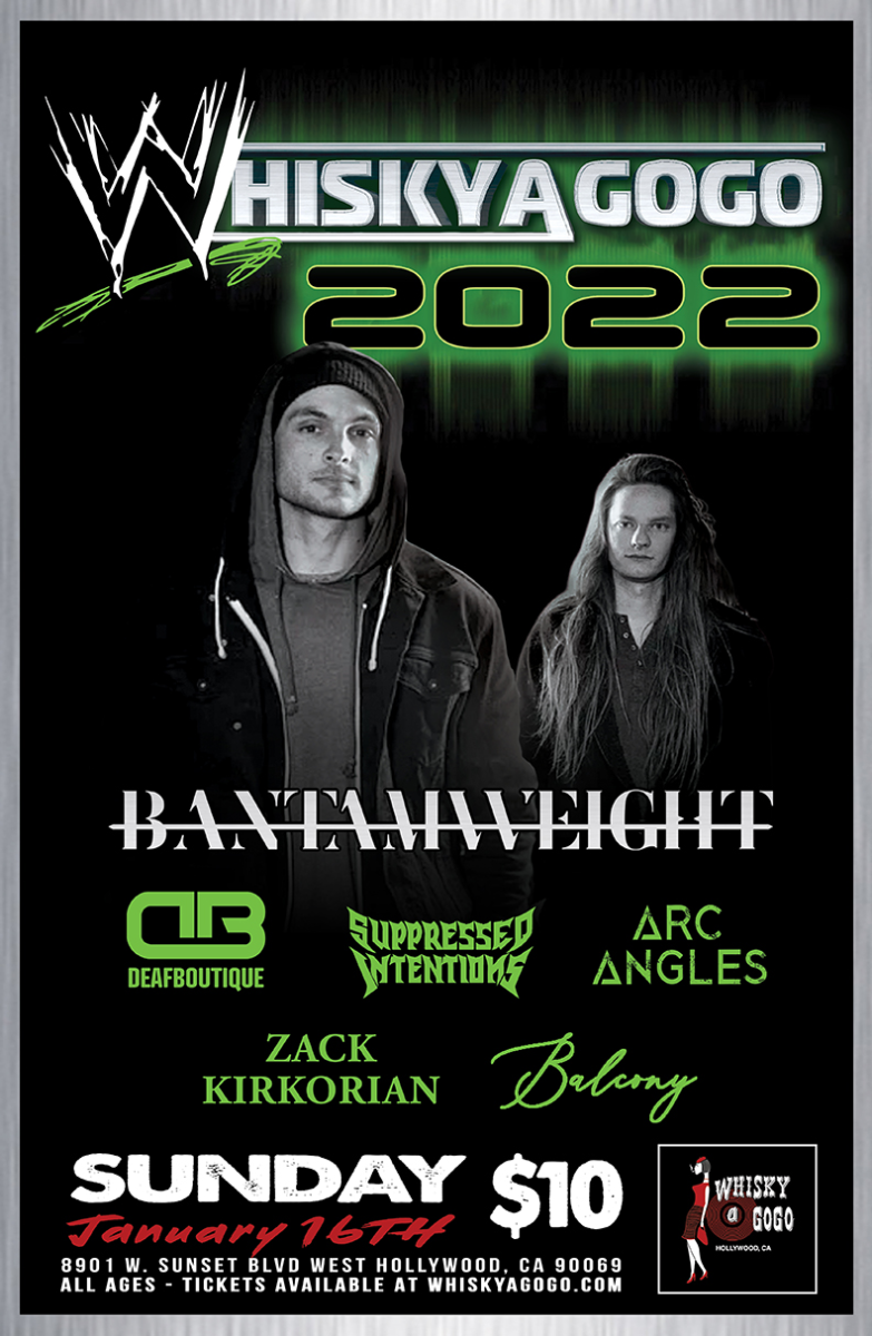 BANTAMWEIGHT, Deafboutique, Suppressed Intentions, Arc Angles, Zack Kirkorian , Balcony