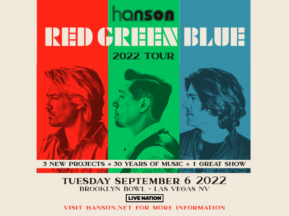 Hanson Red Green Blue 22 Tour Brooklyn Bowl Hanson Red Green Blue 22 Tour Brooklyn Bowl