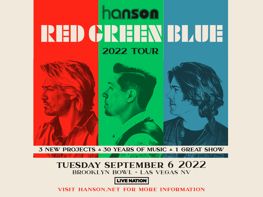 Hanson - Red Green Blue 2022 Tour