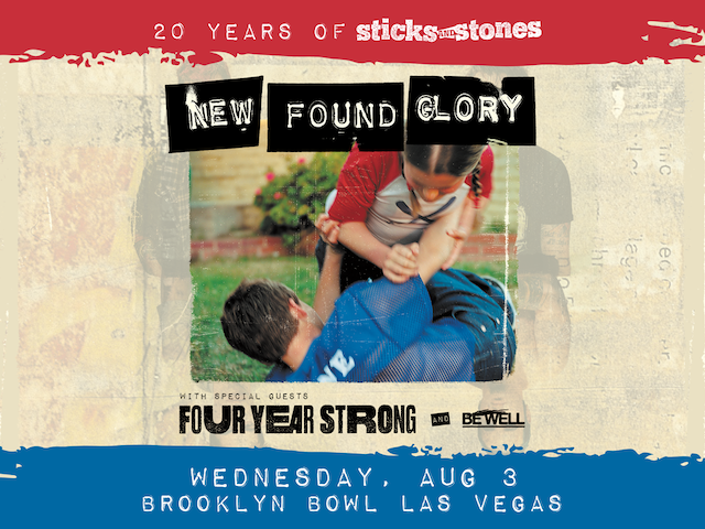 New Found Glory 2022 Sticks & Stones 20th Anniversary Tour