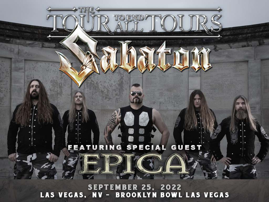 Sabaton The Tour to End All Tours Brooklyn Bowl