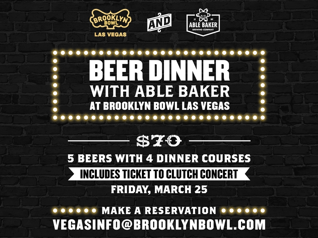 Able Baker Beer Dinner Brooklyn Bowl