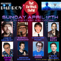 Tonight at the Improv ft. Jamie Kennedy, Pete Holmes, Tony Rock, Darrell Hammond, Brenton Biddlecombe, Chris Kidder, Jimmy Shin, & Christine Peake!