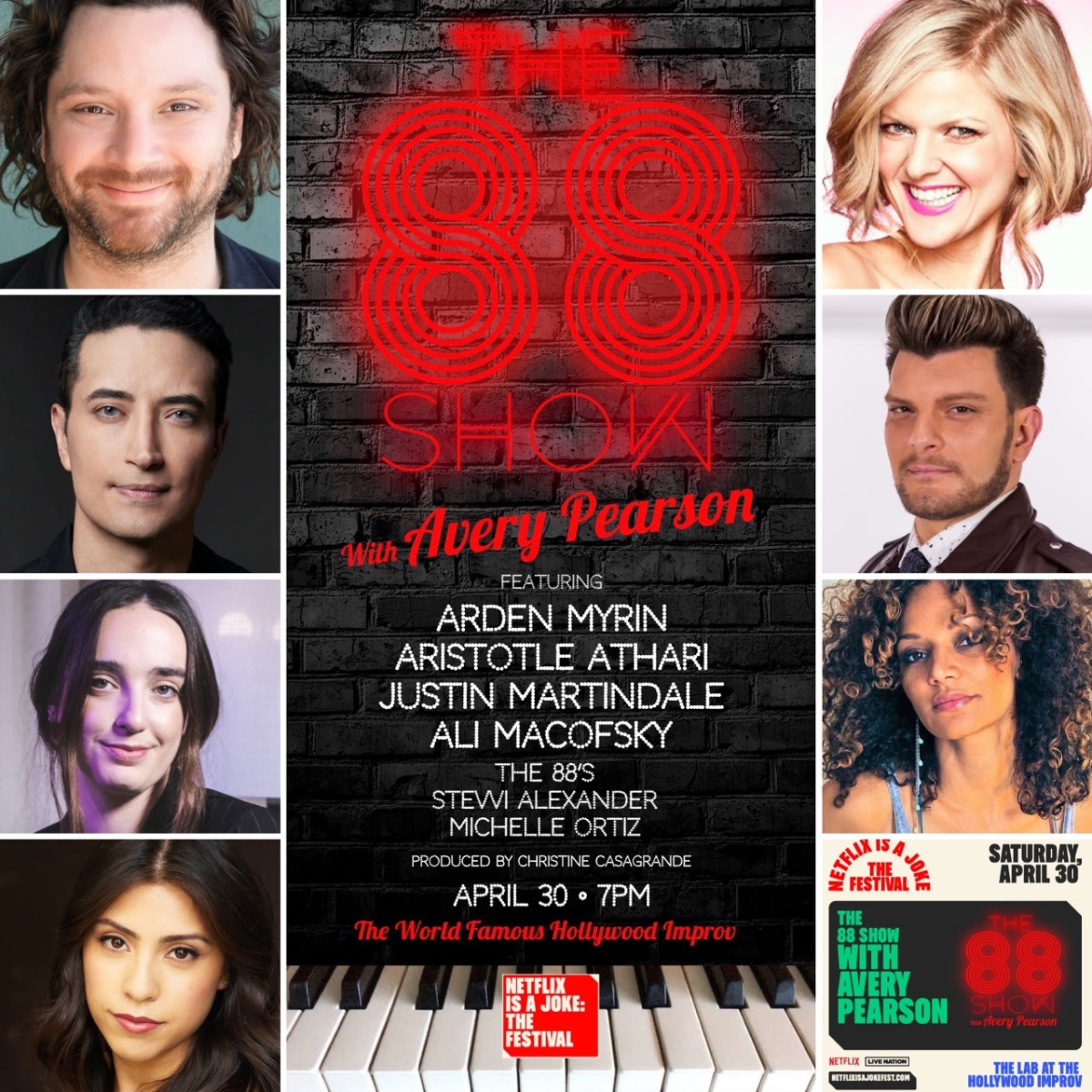 Netflix is a Joke Presents: THE 88 SHOW with AVERY PEARSON ft. Aristotle Athari, Justin Martindale, Ali Macofsky, Stevvi Alexander, Michelle Ortiz, Arden Myrin, and more!