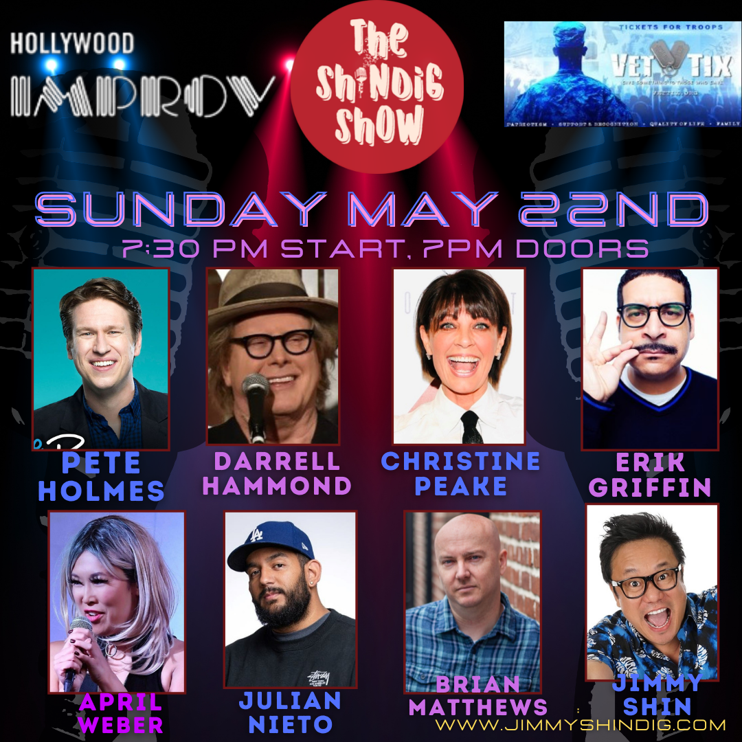 Tonight at the Improv ft. Pete Holmes, Darrell Hammond, Erik Griffin, Christine Peake, Brian Matthews, April Weber, Jimmy Shin, Julian Nieto and more TBA!