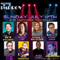 Tonight at the Improv ft.  Bobby Lee, Pete Holmes, Mark Curry, Jimmy Shin, Sarah J. Halstead, Jose Maestas, Mike James, Kaela Crawford and more TBA!