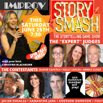 Story Smash: The Storytelling Game Show with Christine Blackburn, Blaine Capatch, Danny Zuker, Matt Oswalt, Jacob Rosalez, Samantha Jane, Emerson Dameron