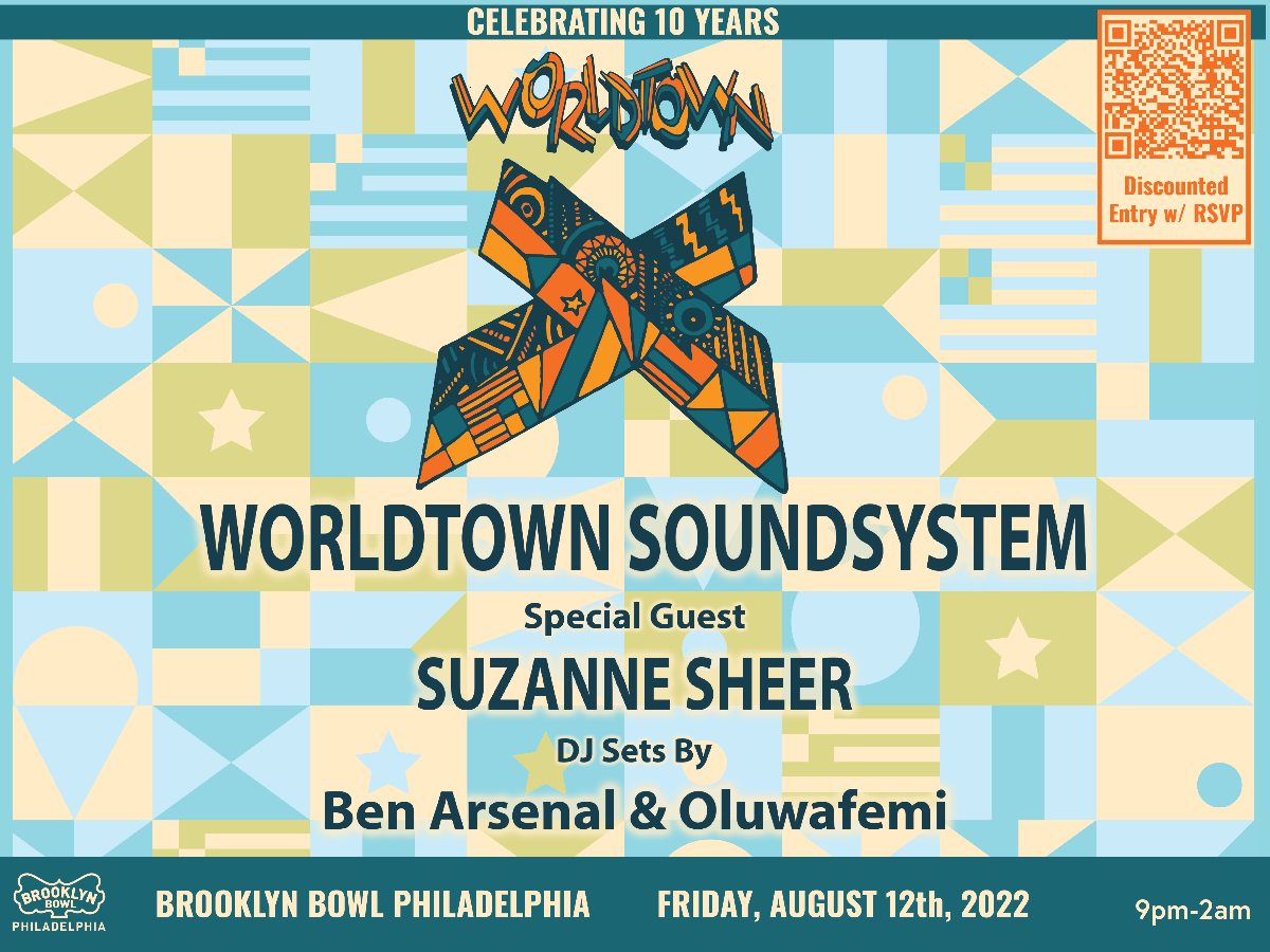 Worldtown Soundsystem with special guest Suzanne Sheer