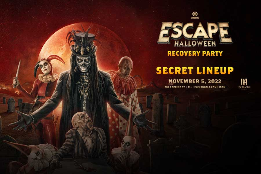 Escape Recovery Party Exchange LA EDM DJ Music Concert Show Tonight