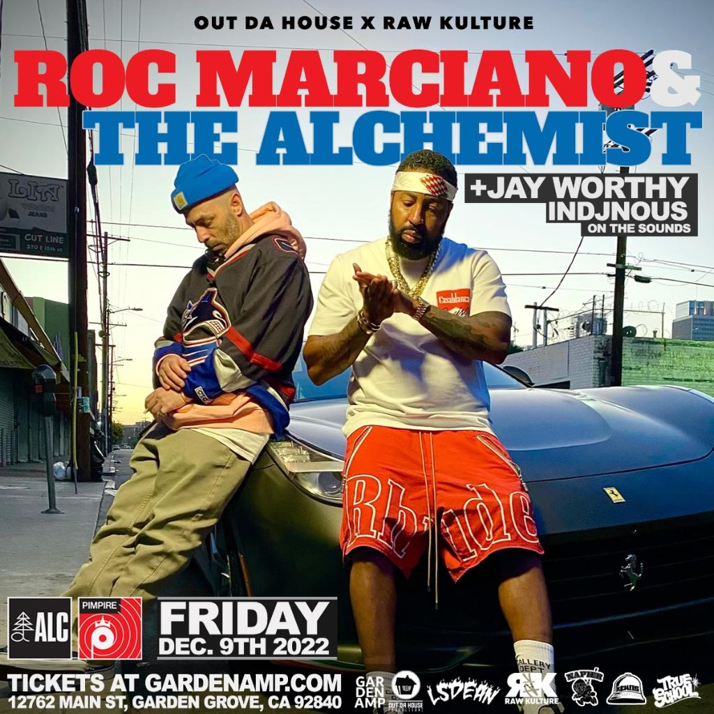 Roc Marciano & The Alchemist With Jay Worthy Performing Live @ Garden