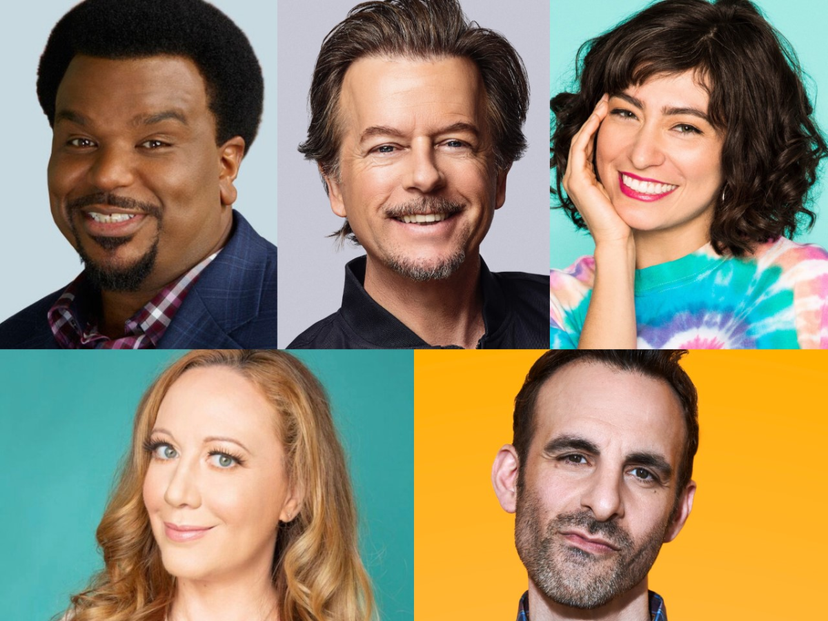David Spade, Craig Robinson, Melissa Villasenor, Brian Monarch, Renée Percy, and very special guests