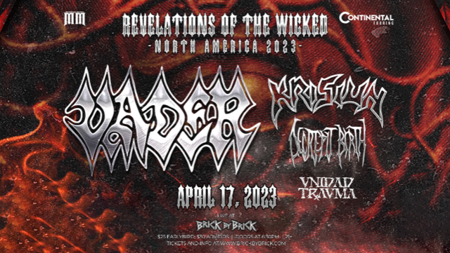 Vader: 40th Anniversary Tour with special guests at Brick by Brick