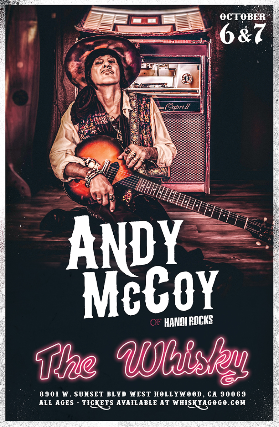 Andy McCoy of Hanoi Rocks at Whisky A Go Go