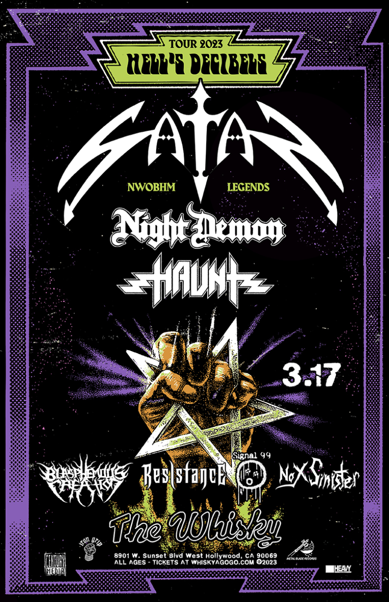 SATAN, Night Demon, Haunt, Blasphemous Creation, Resistance, Signal 99, Nox Sinister