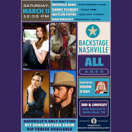 BACKSTAGE NASHVILLE! DAYTIME HIT SONGWRITERS SHOW feat. Matraca Berg ...