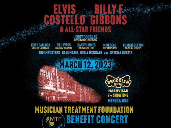 More Info for Elvis Costello Billy F Gibbons and All-Star Friends Benefit Concert