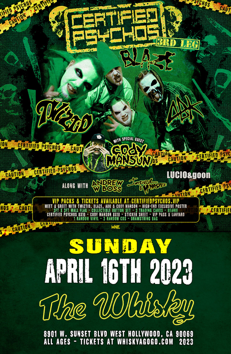 Twiztid, Cody Manson, Andrew W. Boss, Intrinzik & Mcnastee, LUCIO&goon