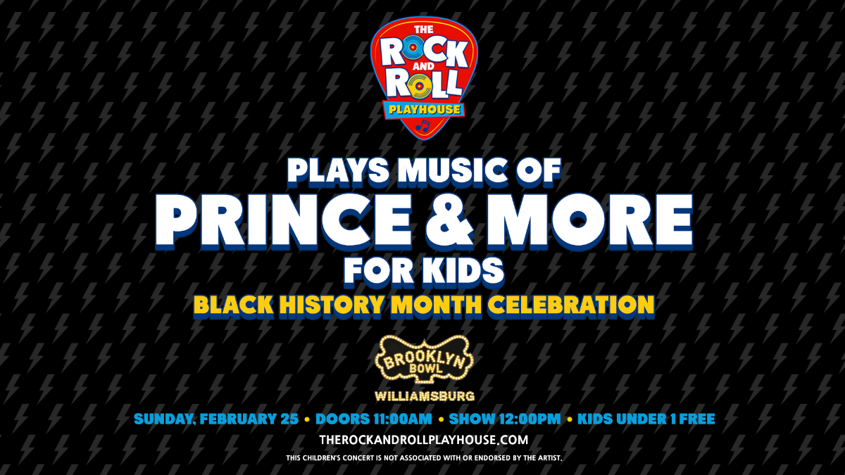 The Rock and Roll Playhouse plays the Music of Prince + More for Kids - Black History Month Celebration