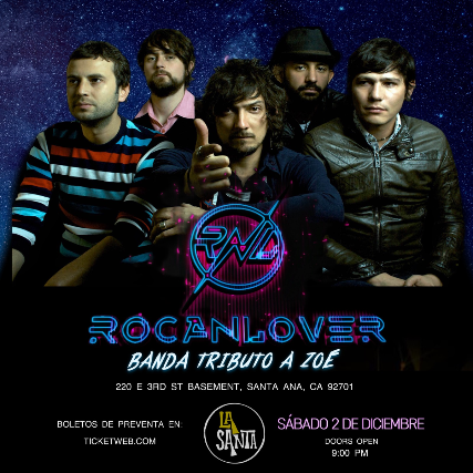 Rocanlover - Banda Tributo a Zoe y Noche de Rock en Español