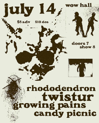 Image used with permission from Ticketmaster | Rhododendron, Twistur, Growing Pains, Candy Picnic tickets
