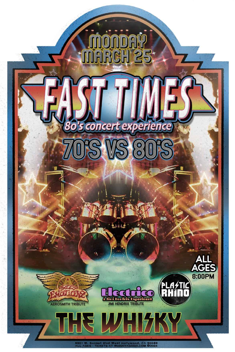 Fast Times, Sweet Emotionz (a tribute to Aerosmith), Electrico (a tribute to JIMI HENDRIX) , Plastic Rhino