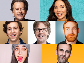 David Spade, Whitney Cummings, Dana Carvey, Andrew Santino, Marcello Hernandez, Brian Monarch, Zara Mizrahi!