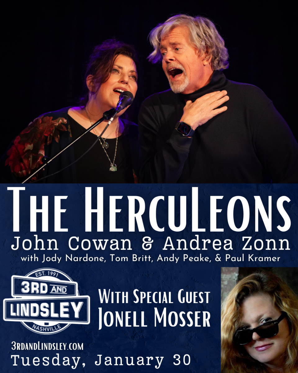 Andrea Zonn & John Cowan are The HercuLeons with Jody Nardone, Tom Britt,  Andy Peake & Paul Kramer with Jonell Mosser