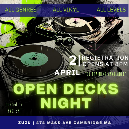 Open Decks Night w/ DJ Basi B at Middle East - Zuzu