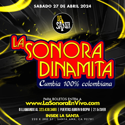 La Sonora Dinamita at La Santa