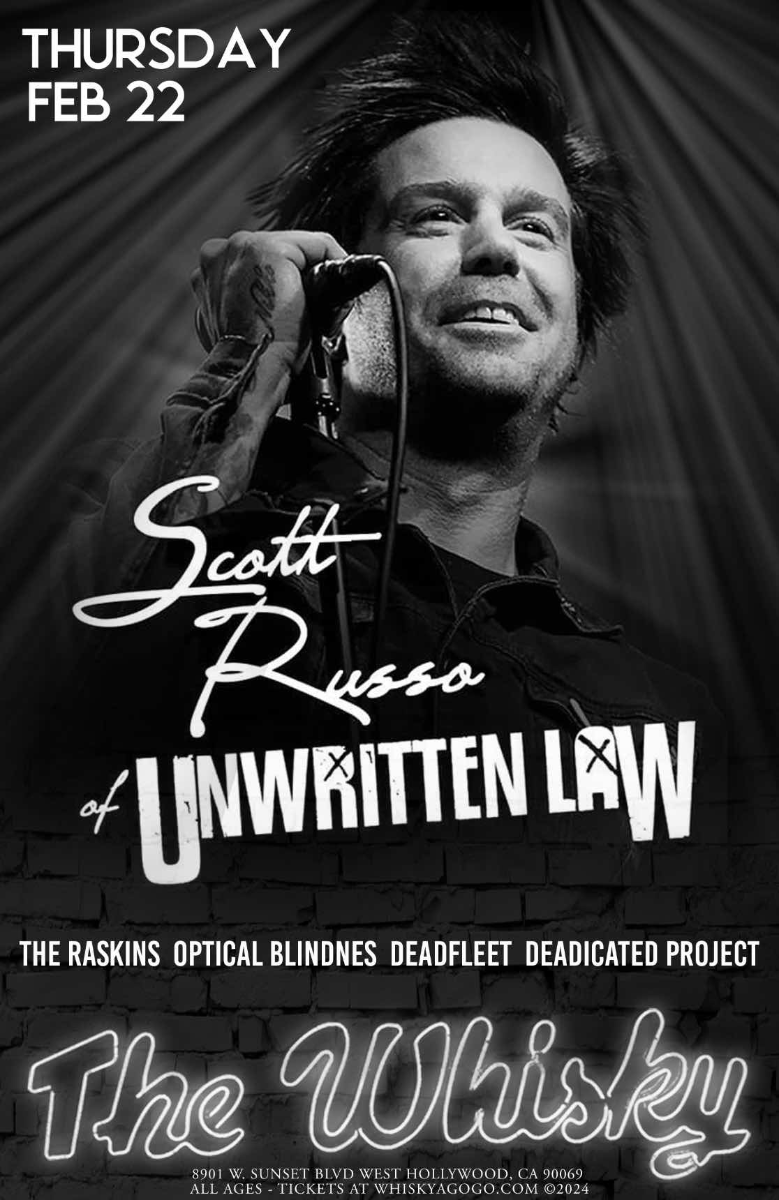Scott Russo of Unwritten Law, The Raskins, Optical Blindness, Dedicated Project
