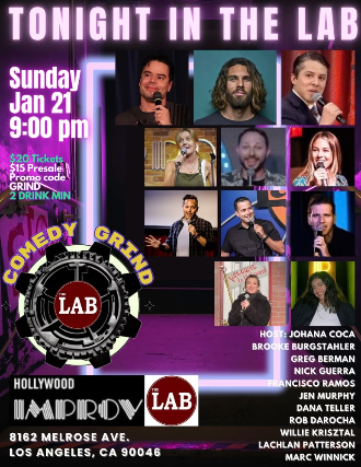 Tickets For Comedy Grind! | TicketWeb - Hollywood Improv (The Lab) In ...