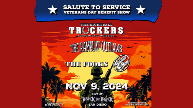 Veterans Day Benefit Show: 8 Ball Truckers with special guests at Brick by Brick at Brick By Brick – San Diego, CA