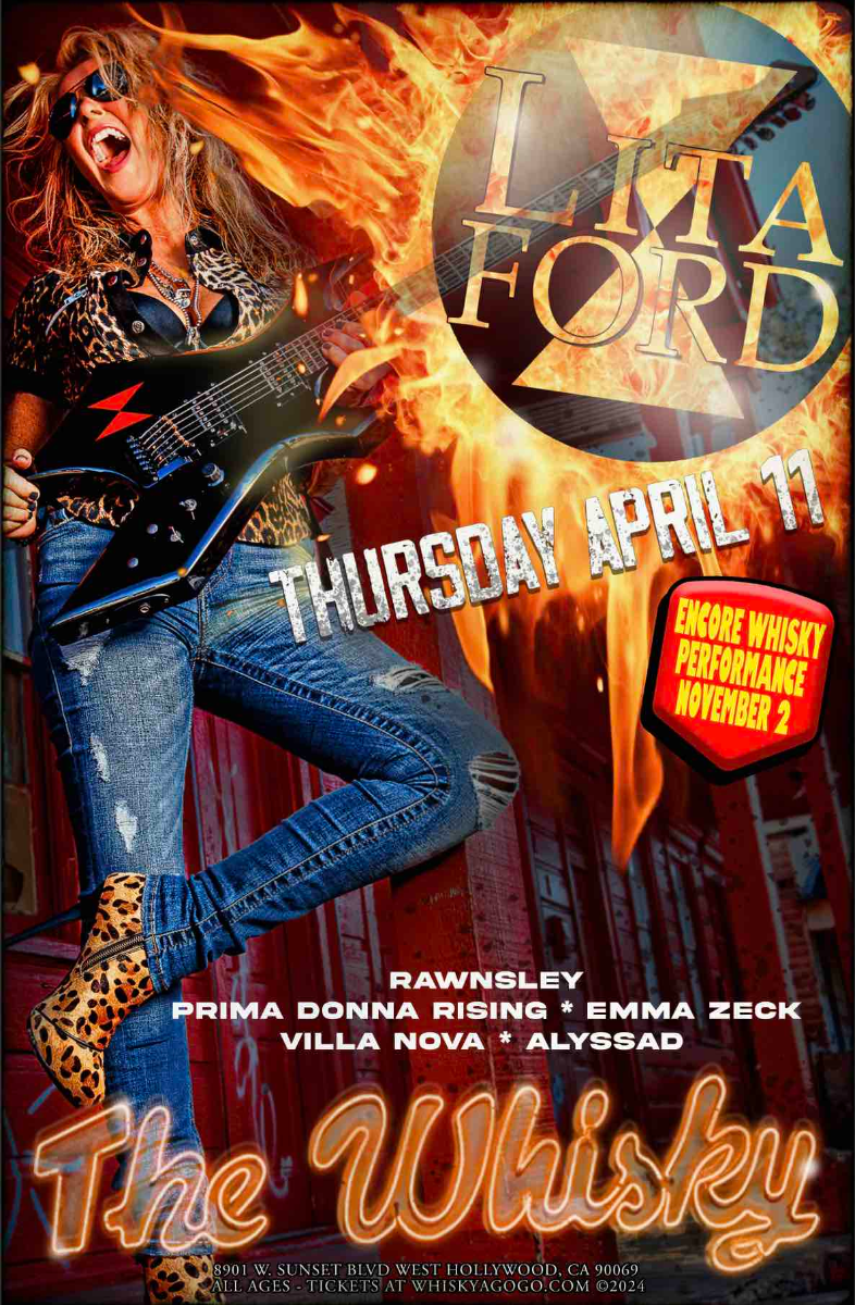 Lita Ford, Rawnsley, Prima Donna Rising, Emma Zeck, Villa Nova, Alyssad