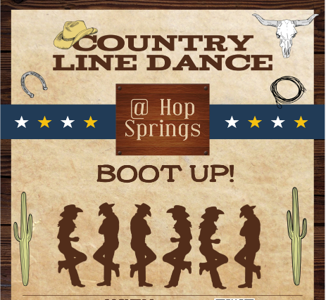 Line Dance Night at Hop Springs w/ The Rockin Country Band