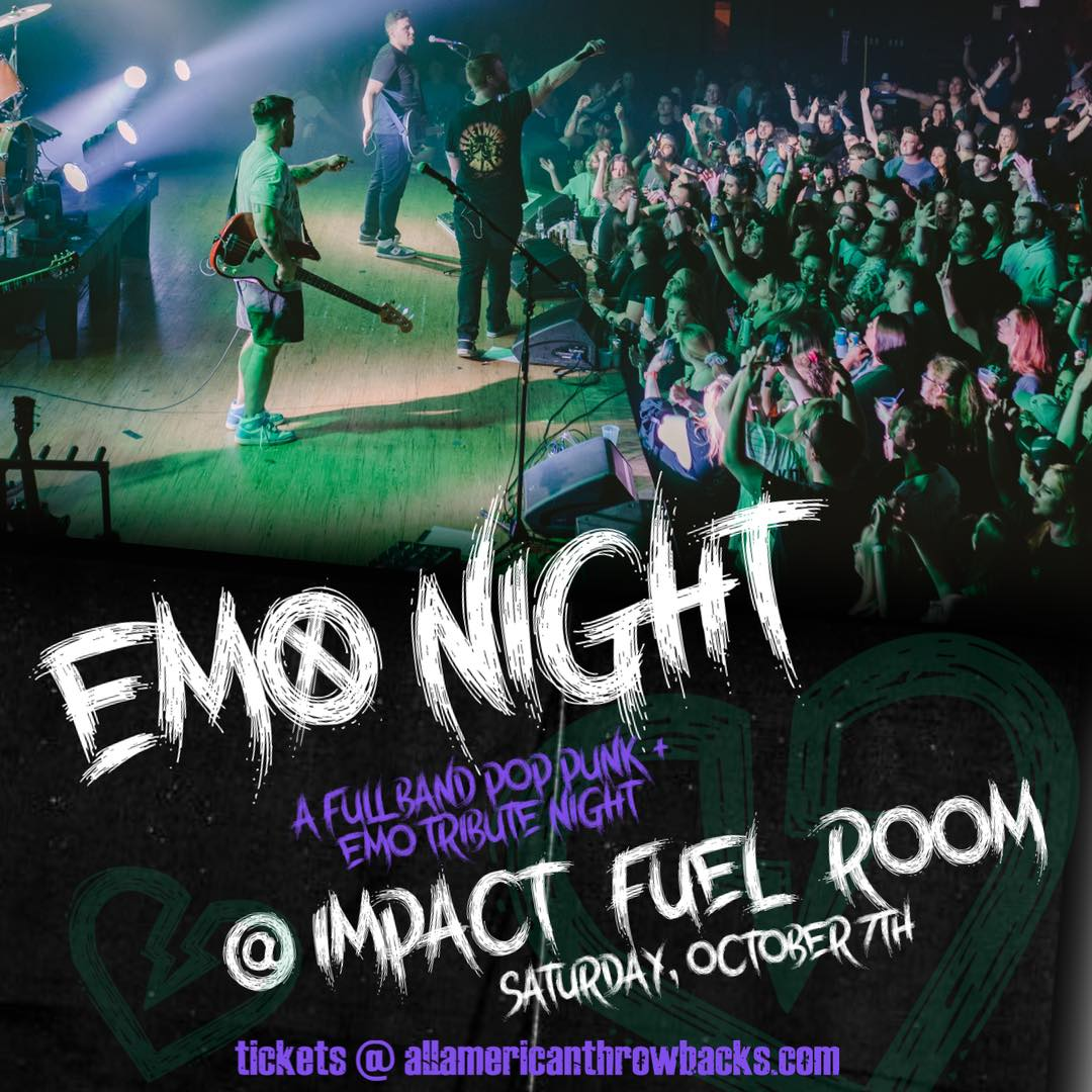 EMO NIGHT with All American Throwbacks show poster
