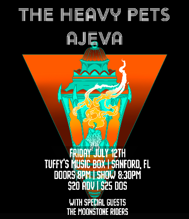 The Heavy Pets, Ajeva, Moonstone Riders at Tuffy’s Music Box – Sanford, FL
