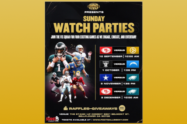 Sunday Watch Parties at The Stand Up Comedy Club