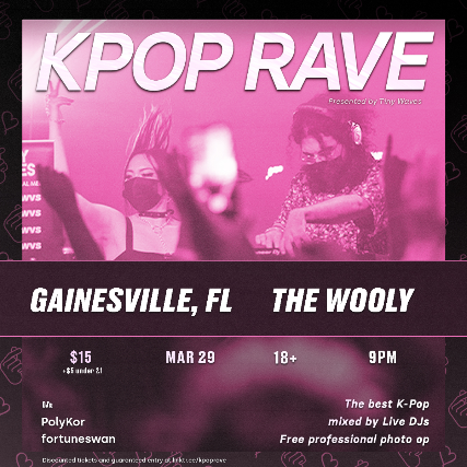 Tiny Waves Presents: K-Pop Rave in Gainesville at The Wooly
