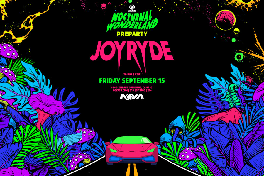 joyryde San Diego Concert Calendar EDM Show 2023sept 15 NOVA SD