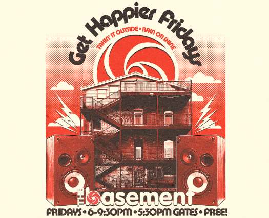GET HAPPIER FRIDAYS: Voltagehawk, Alex Hadad, Emily Justin, Zip Zapp