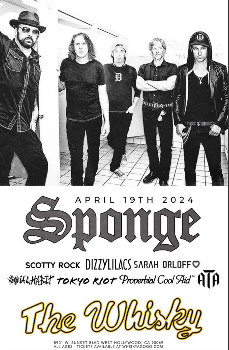 Sponge, Scotty Rock, Dizzylilacs, Sarah Orloff, Social Habit, Tokyo Riot, Proverbial Cool Aid, Accepting the Aftermath
